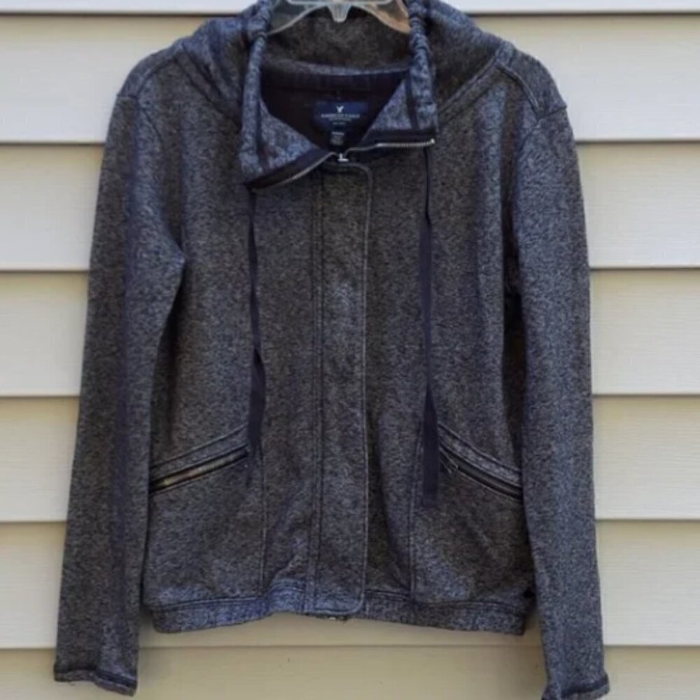 American eagle jacket Gray Size SP Zip Up Sweatshirt jacket With Hood Activewear